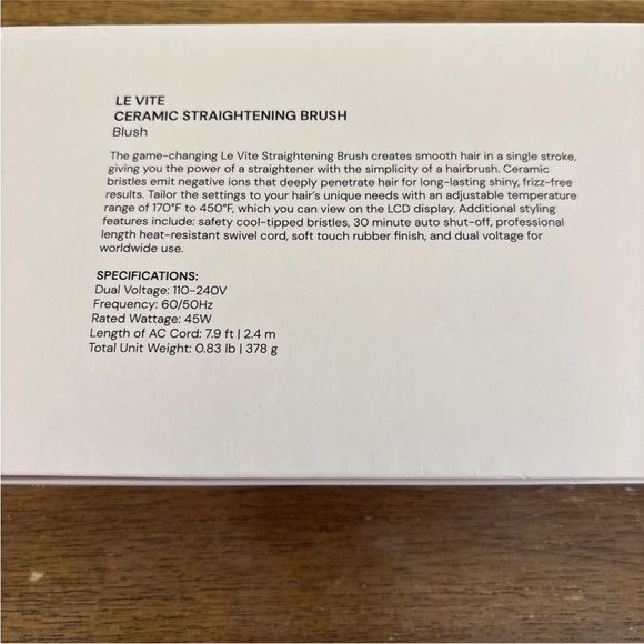 L'ange Hair Le Vite Blush Hairbrush Straightener - Picture 9 of 9